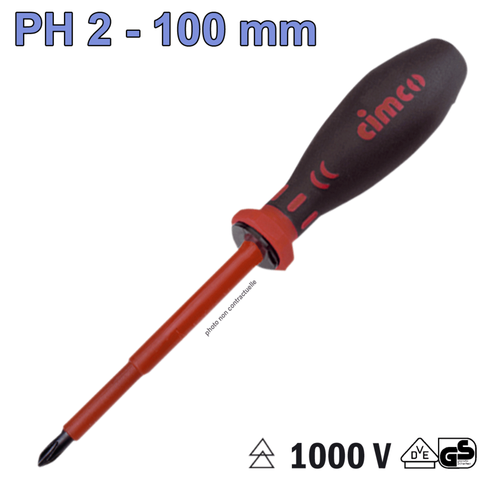 (G010) schroevedraaier kruis PH2 195mm 1000V