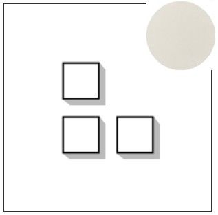 Lithoss Select (13) 3 x drukknop matt white