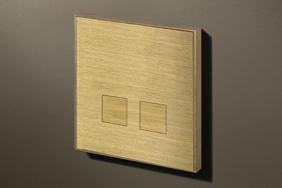 Lithoss Squares (12) 2 x drukknop brushed brass Lithoss Squares (12) 2 x drukknop brushed brass