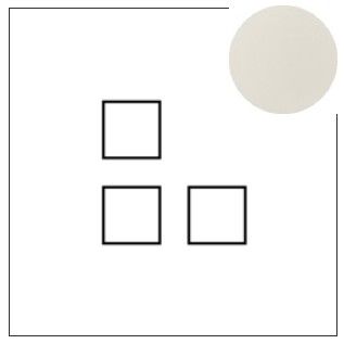 Lithoss Squares (13) 3 x drukknop matt white Lithoss Squares (13) 3 x drukknop matt white