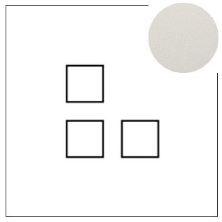 Lithoss Squares (13) 3 x drukknop textured white Lithoss Squares (13) 3 x drukknop textured white