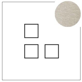 Lithoss Squares (13) 3 x drukknop stainless steel Lithoss Squares (13) 3 x drukknop stainless steel