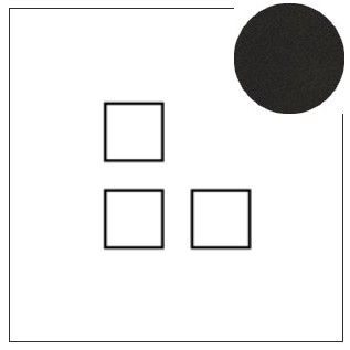 Lithoss Squares (13) 3 x drukknop matt black Lithoss Squares (13) 3 x drukknop matt black