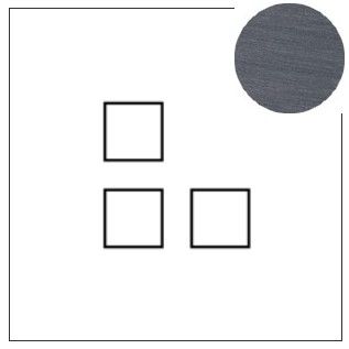 Lithoss Squares (13) 3 x drukknop gunpowder black Lithoss Squares (13) 3 x drukknop gunpowder black