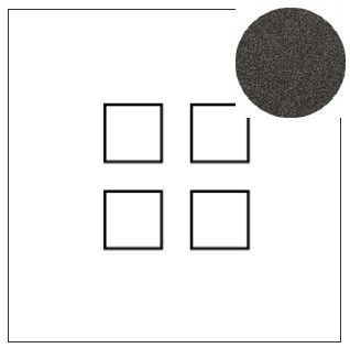 Lithoss Squares (14) 4 x drukknop textured black Lithoss Squares (14) 4 x drukknop textured black