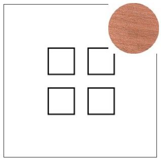 Lithoss Squares (14) 4 x drukknop copper Lithoss Squares (14) 4 x drukknop copper