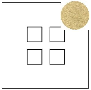 Lithoss Squares (14) 4 x drukknop brushed brass Lithoss Squares (14) 4 x drukknop brushed brass