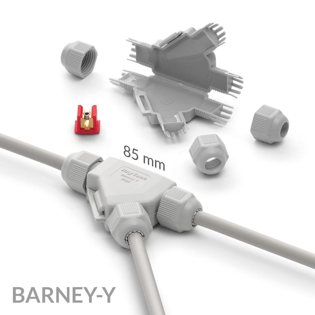 (KV003) Raytech Barney-Y waterdichte Y-koppeling met gel & klem 2 polig zonder aarding