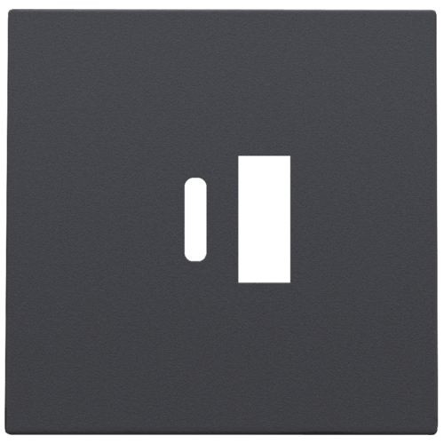 Niko (36) afwerkingsset antraciet - centraalplaatje voor usb-lader AC Niko (36) afwerkingsset antraciet - centraalplaatje voor usb-lader AC