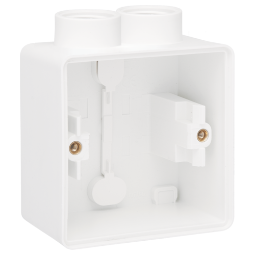 Niko (92) waterdicht wit - opbouwdoos enkelvoudig met twee ingangen Niko (92) waterdicht wit - opbouwdoos enkelvoudig met twee ingangen