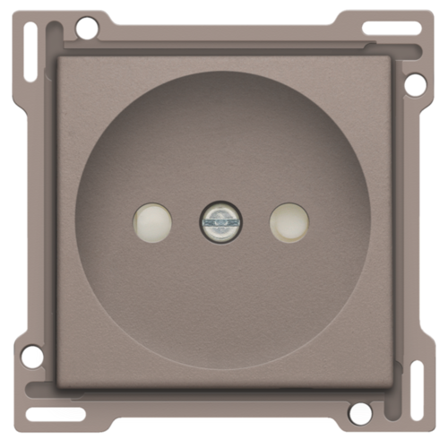 Niko (99) 104-66501 OUD greige afwerkingsset - centraal plaatje voor stopcontact zonder aarding BEPERKTE VOORRAAD (contacteer ons)