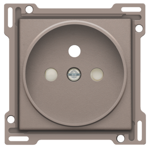 Niko (99) 104-66101 OUD greige afwerkingsset - centraal plaatje voor stopcontact ondiep BEPERKTE VOORRAAD (contacteer ons)
