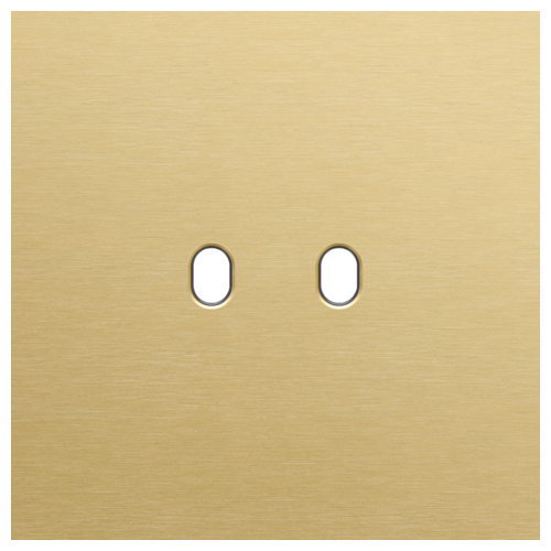 Niko (52) Toggle frontplaat voor 2 bedieningsknoppen - alu gold brushed Niko (52) Toggle frontplaat voor 2 bedieningsknoppen - alu gold brushed