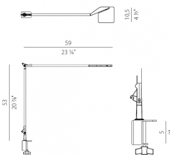 Jackie Table Clamp White Jackie Table Clamp White