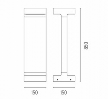 Casting T 150x850 Antraciet