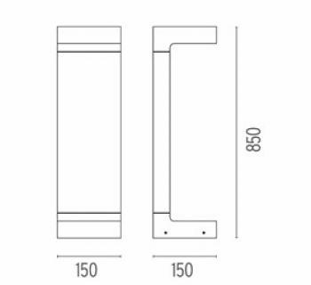 Casting C 150x850 Zwart Casting C 150x850 Zwart