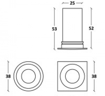 KOL Vierkant Wit 2700K
