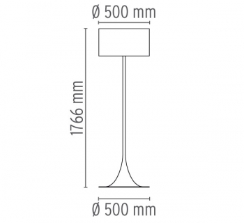 Spun Light F Zwart Flos