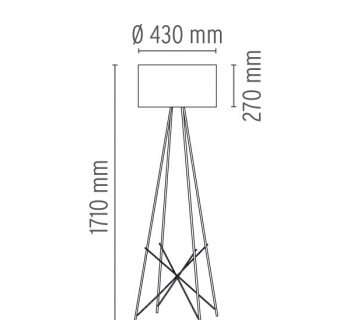 Ray F2 Zwart Flos