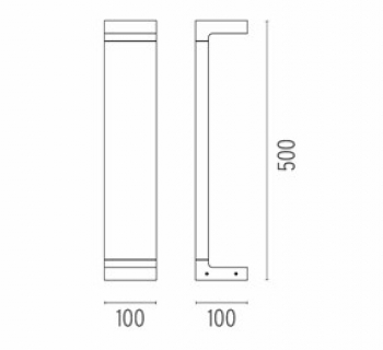 Casting C 100x500 Antraciet Casting C 100x500 Antraciet