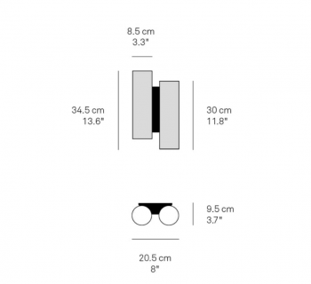 Black Note Duplet Wall Natural Beech