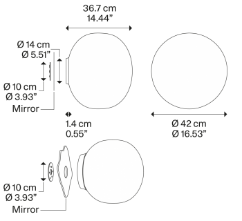 Volum Mirror 42 Wall