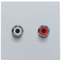 Niko (99) 103-69716 OUD silver afwerkingsset - centraalplaatje stopcontact cinch tweevoudig