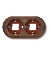 Fontini Garby montageplaat dubbel hout verouderd