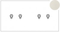 Lithoss Cockpit (24) 4 x drukknop matt white