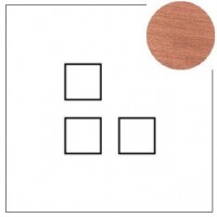 Lithoss Squares (13) 3 x drukknop copper