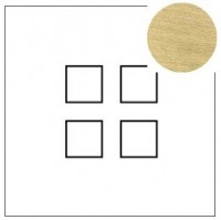 Lithoss Squares (14) 4 x drukknop brushed brass