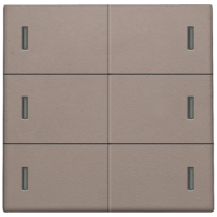 Niko (99) 104-60100 OUD greige afwerkingsset voor 6-voudige potentiaalvrije drukknop 24 V met leds  BEPERKTE VOORRAAD (contacteer ons) !!!