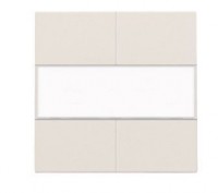 Niko (99) 157-40200 OUD champagne afwerkingsset voor 4-voudige potentiaalvrije drukknop 24 V met tekstveld, champagne coated