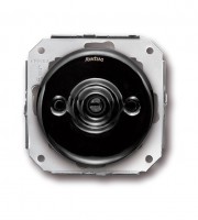 Fontini Garby Colonial schakelaar kruis porselein zwart