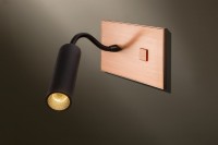 Lithoss leeslamp flex & select drukknop copper