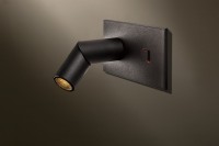 Lithoss leeslamp microscope & select drukknop textured black