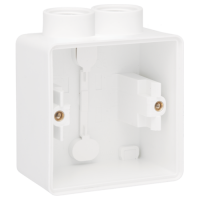 Niko (92) waterdicht wit - opbouwdoos enkelvoudig met twee ingangen