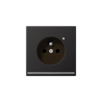 Jung (22) LS990 stopcontact met lichtsensor & lichtstrook - alu dark