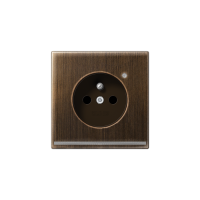 Jung (42) LS990 stopcontact met lichtsensor & lichtstrook - messing antiek