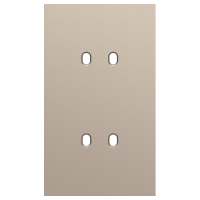 Niko (50) Toggle frontplaat voor 4 bedieningsknoppen vertikaal - steel champagne coated