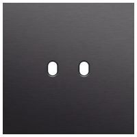 Niko (53) Toggle frontplaat voor 2 bedieningsknoppen - alu black brushed