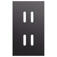 Niko (53) Rocker frontplaat voor 4 bedieningsknoppen vertikaal - alu black brushed