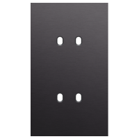 Niko (53) Toggle frontplaat voor 4 bedieningsknoppen vertikaal - alu black brushed