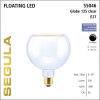 Segula ledlamp floating globe 125 clear 6w e27 300lumen