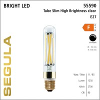 Segula ledlamp tube slim high brightness clear 11w e27 1250 lumen